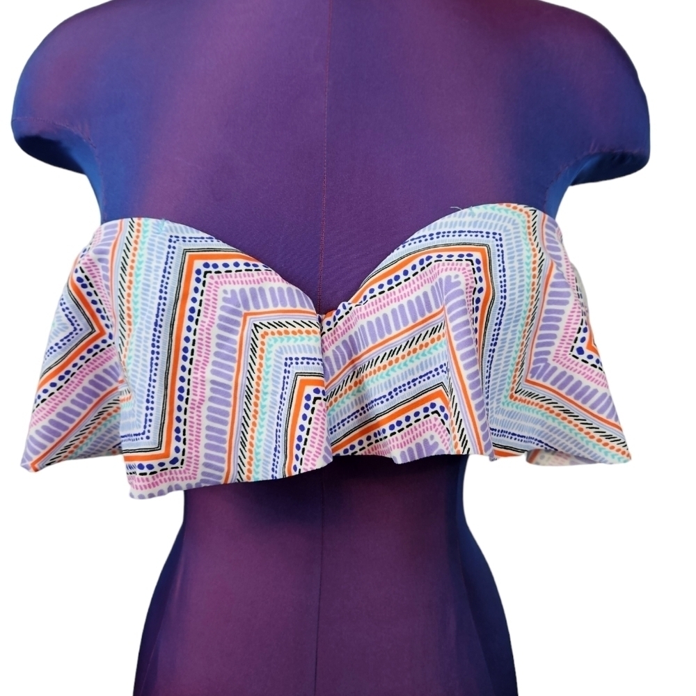 NWOT Xhilaration Flounce Pastel Bikini Top Size Small Women's A38 - Picture 12 of 12